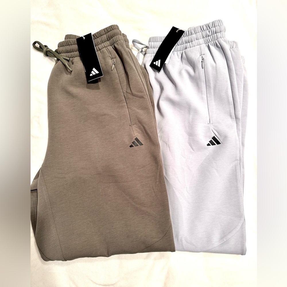 NEW 2 Pair - Adidas Men’s Loose fit knit sport performance pants - super soft